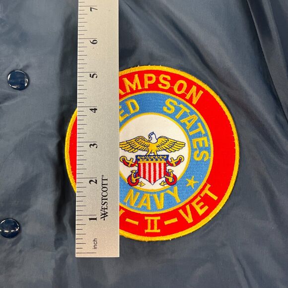 Vtg Don Alleson Athletic World War II Military Navy Vets Sampson Salts Jacket L - Picture 14 of 16